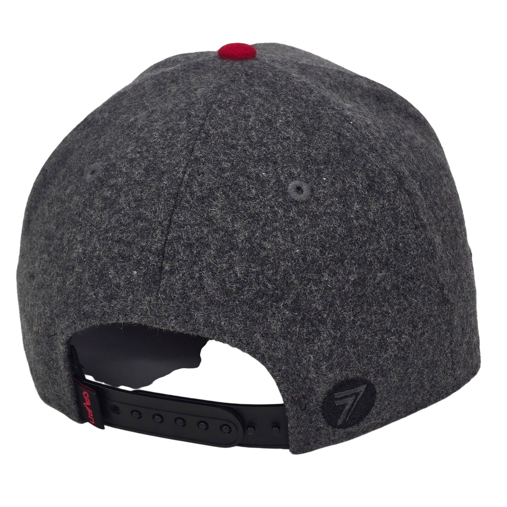 Seven MX Snapback Hat OSFA Grey Wool Flat Bill Motocross Cap OSFA New Era 9FIFTY - Picture 3 of 6